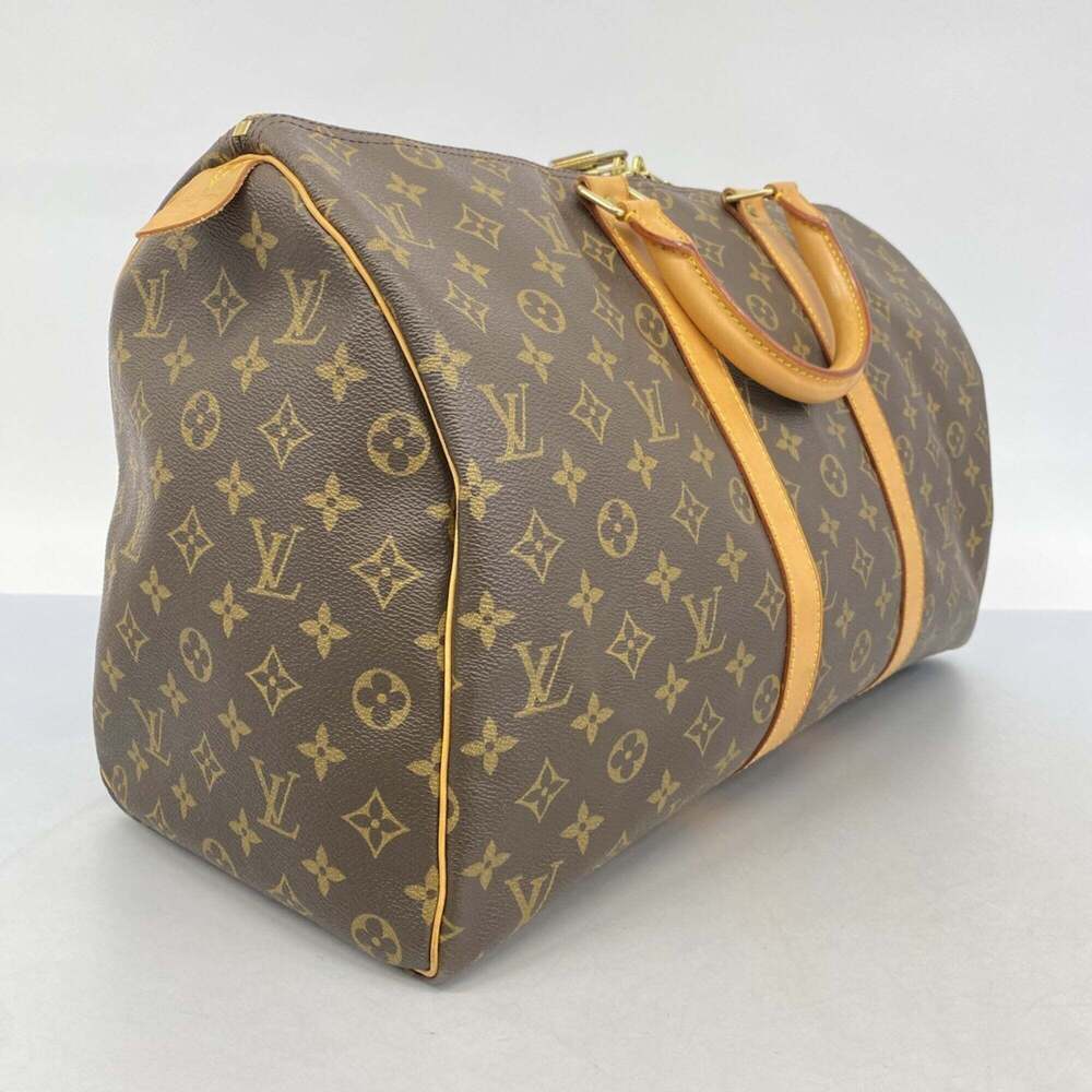 LOUIS VUITTON Authentic Brown Monogram Keepall 45 Boston Bag - Picture 2 of 10